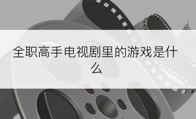 全职高手电视剧里的游戏是什么