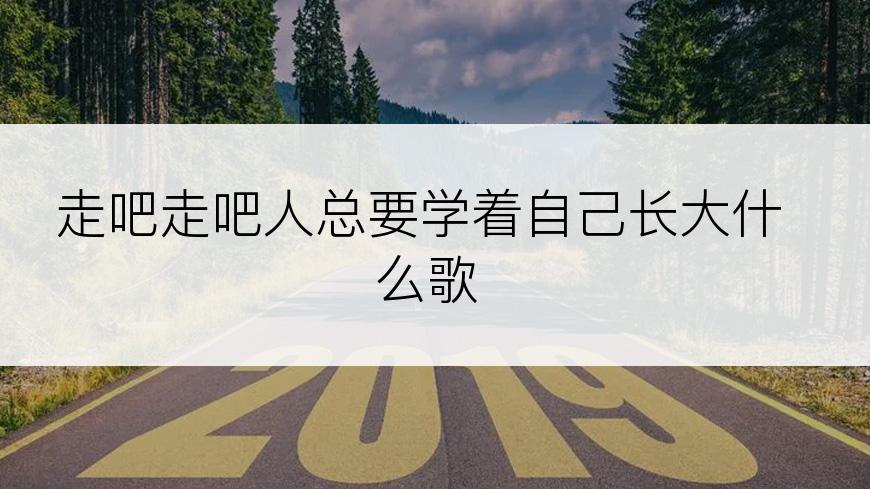 走吧走吧人总要学着自己长大什么歌