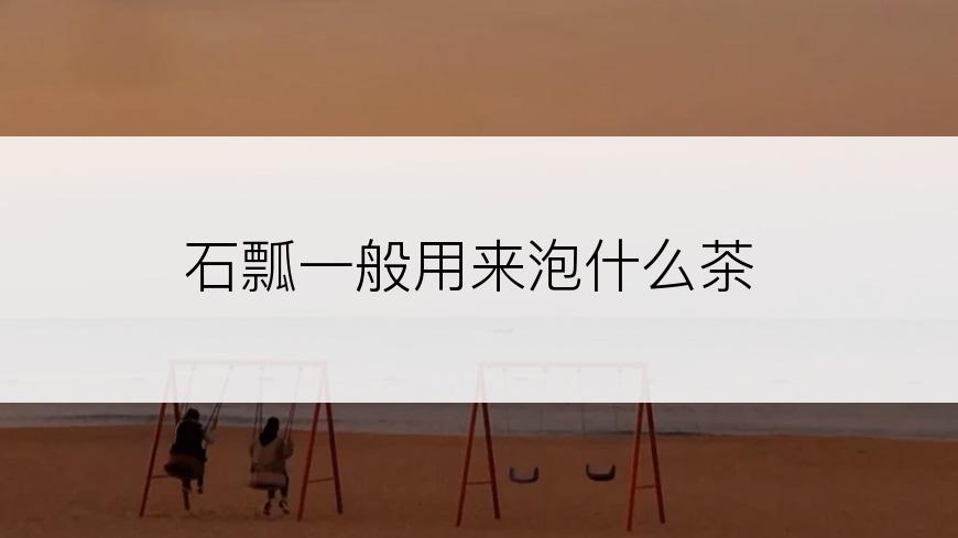石瓢一般用来泡什么茶