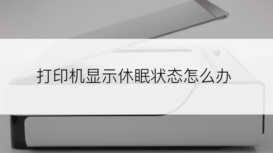 打印机显示休眠状态怎么办