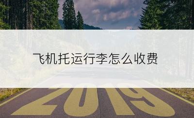 飞机托运行李怎么收费