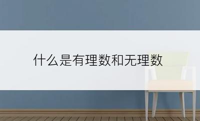 什么是有理数和无理数