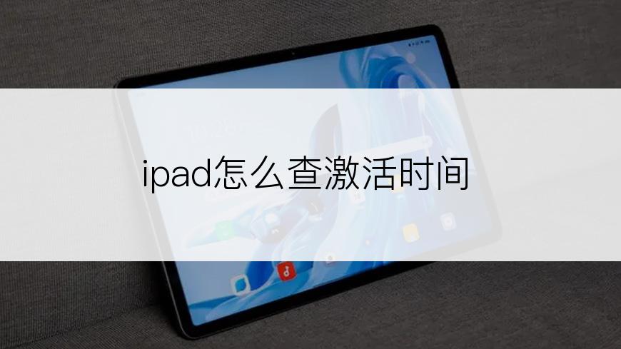 ipad怎么查激活时间