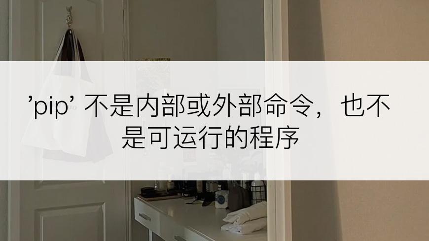 'pip' 不是内部或外部命令，也不是可运行的程序
