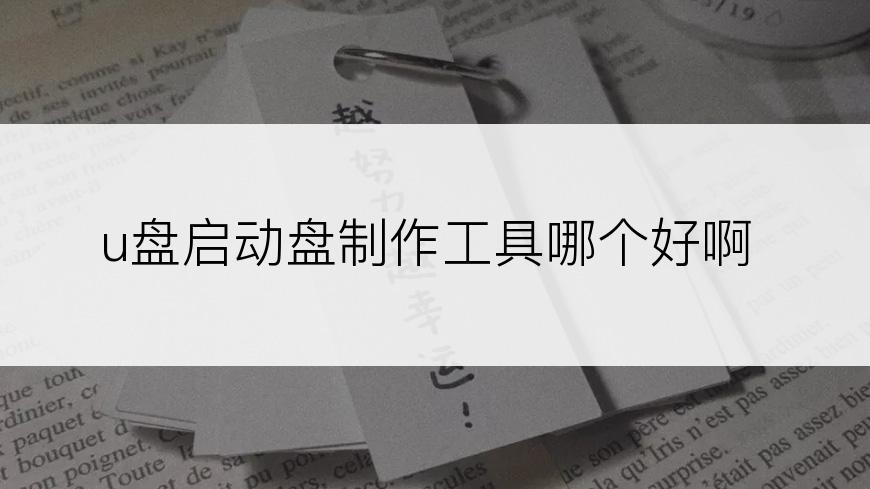 u盘启动盘制作工具哪个好啊