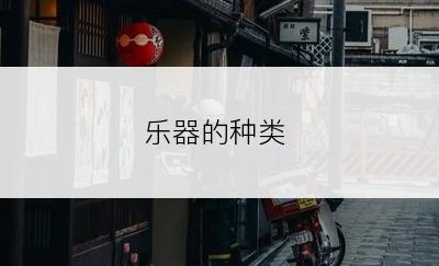乐器的种类