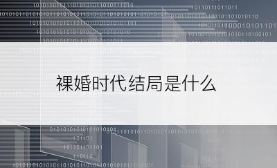 裸婚时代结局是什么