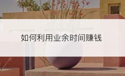 如何利用业余时间赚钱
