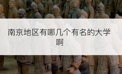 南京地区有哪几个有名的大学啊