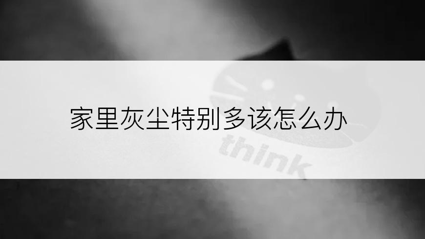 家里灰尘特别多该怎么办