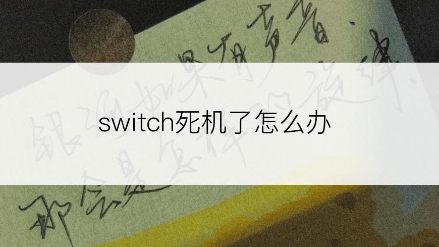 switch死机了怎么办