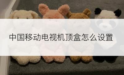 中国移动电视机顶盒怎么设置