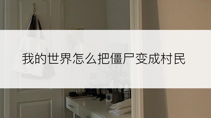 我的世界怎么把僵尸变成村民