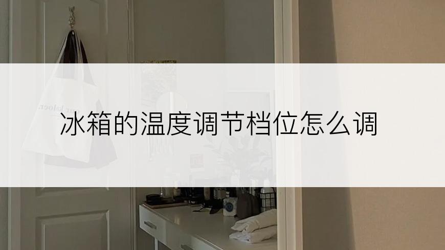 冰箱的温度调节档位怎么调