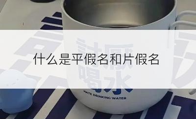 什么是平假名和片假名