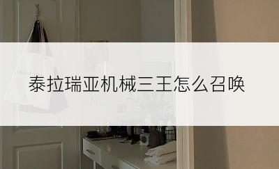 泰拉瑞亚机械三王怎么召唤