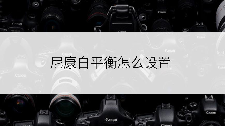 尼康白平衡怎么设置