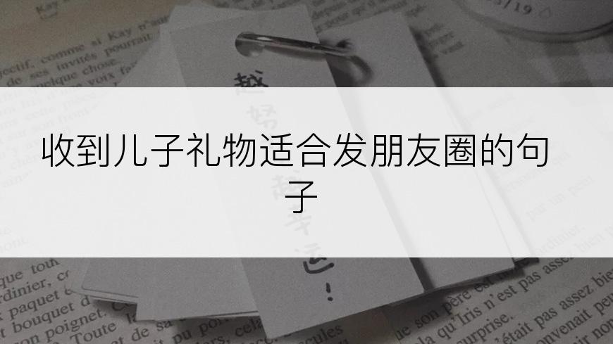 收到儿子礼物适合发朋友圈的句子