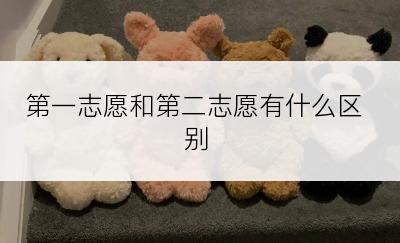 第一志愿和第二志愿有什么区别