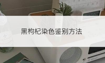 黑枸杞染色鉴别方法