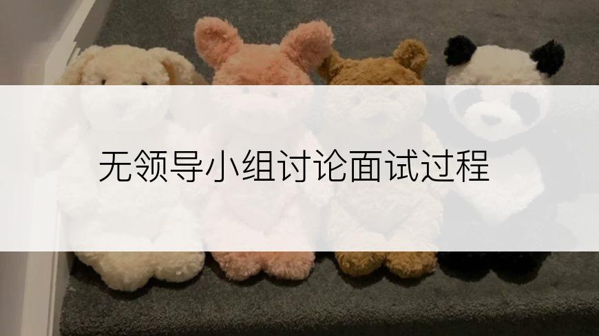 无领导小组讨论面试过程