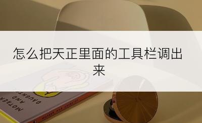 怎么把天正里面的工具栏调出来