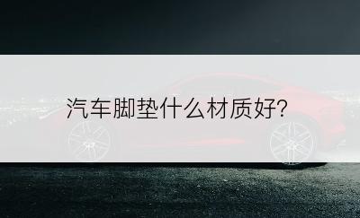 汽车脚垫什么材质好？