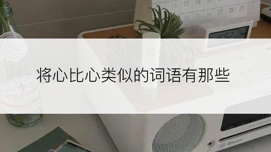 将心比心类似的词语有那些