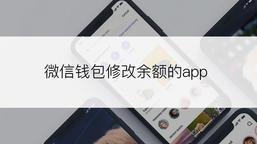 微信钱包修改余额的app