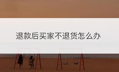 退款后买家不退货怎么办