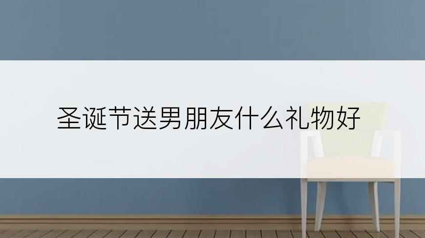 圣诞节送男朋友什么礼物好