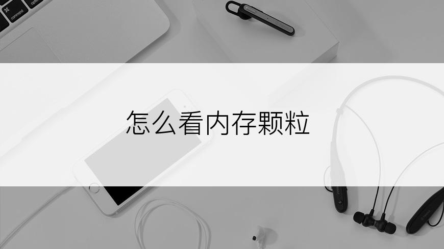 怎么看内存颗粒