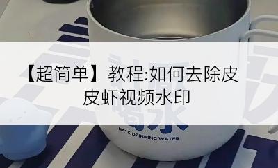 【超简单】教程:如何去除皮皮虾视频水印