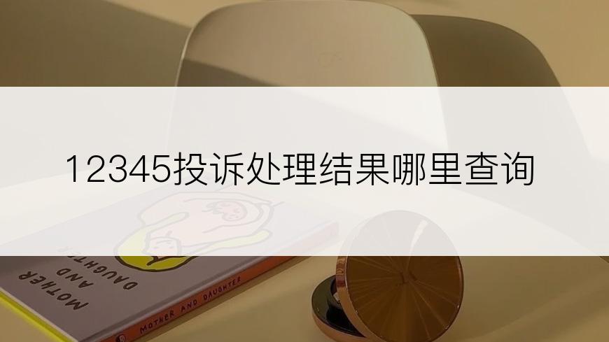 12345投诉处理结果哪里查询