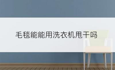 毛毯能能用洗衣机甩干吗