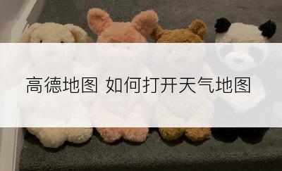 高德地图 如何打开天气地图