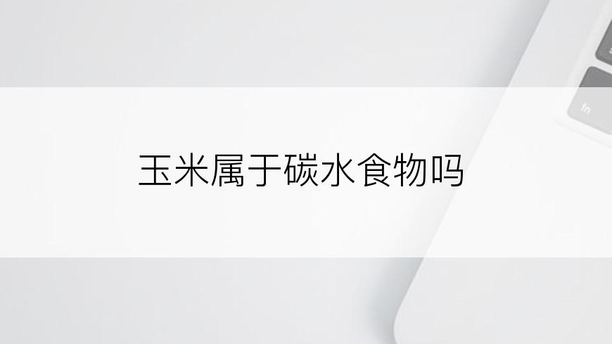 玉米属于碳水食物吗