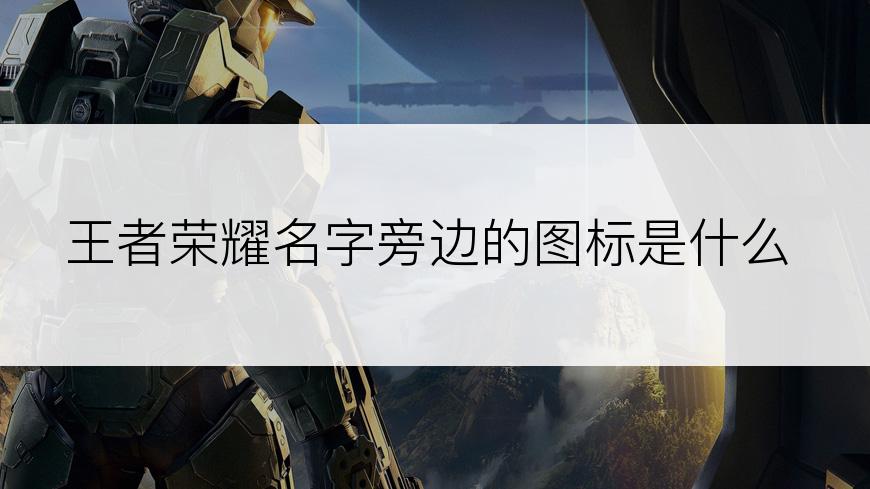 王者荣耀名字旁边的图标是什么