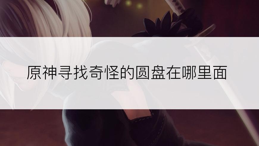 原神寻找奇怪的圆盘在哪里面