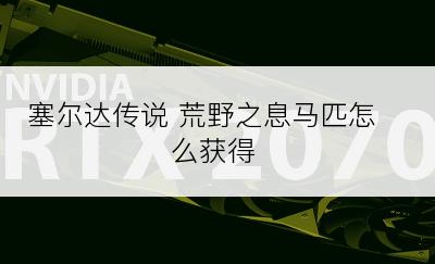 塞尔达传说 荒野之息马匹怎么获得