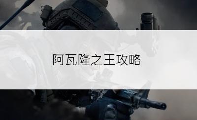 阿瓦隆之王攻略
