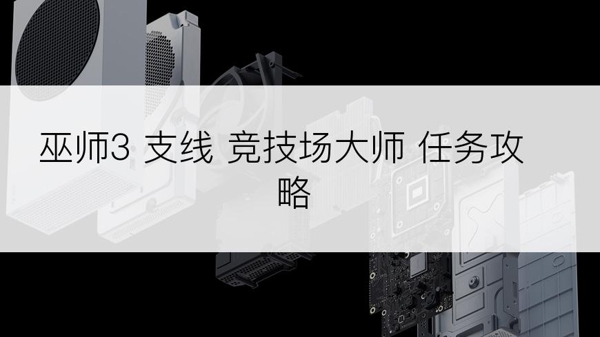 巫师3 支线 竞技场大师 任务攻略