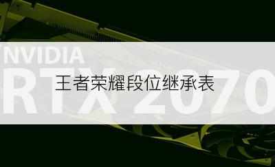 王者荣耀段位继承表