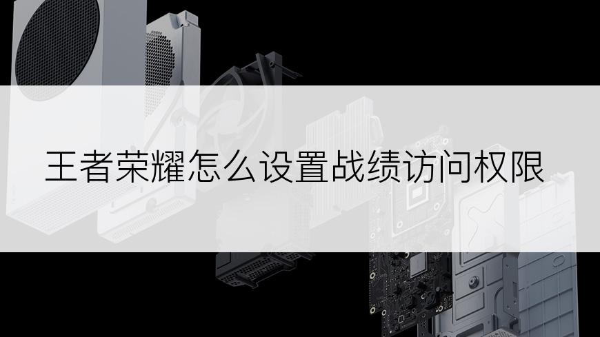 王者荣耀怎么设置战绩访问权限