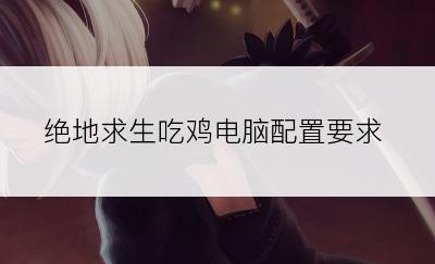 绝地求生吃鸡电脑配置要求