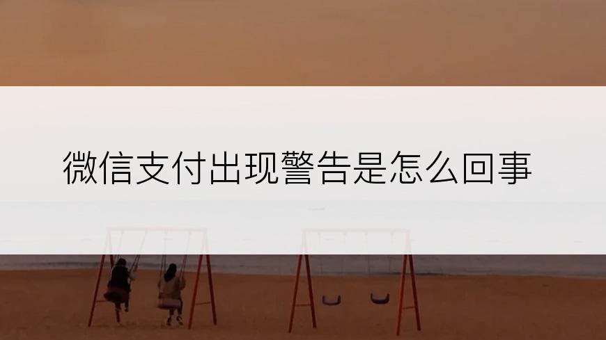 微信支付出现警告是怎么回事
