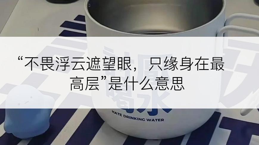 “不畏浮云遮望眼，只缘身在最高层”是什么意思