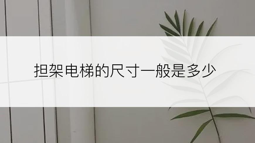 担架电梯的尺寸一般是多少