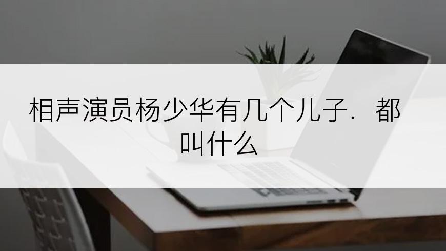 相声演员杨少华有几个儿子．都叫什么