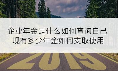 企业年金是什么如何查询自己现有多少年金如何支取使用